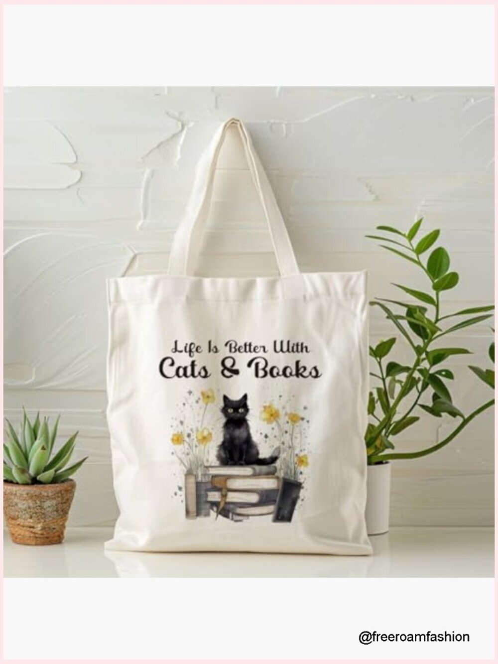 Canvas Tote Bag 11.8x15.7 Inches Reusable Shoulder Bag Book Lover Gift - Picture 3 of 6